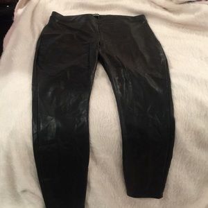 Black pleather leggings from Express